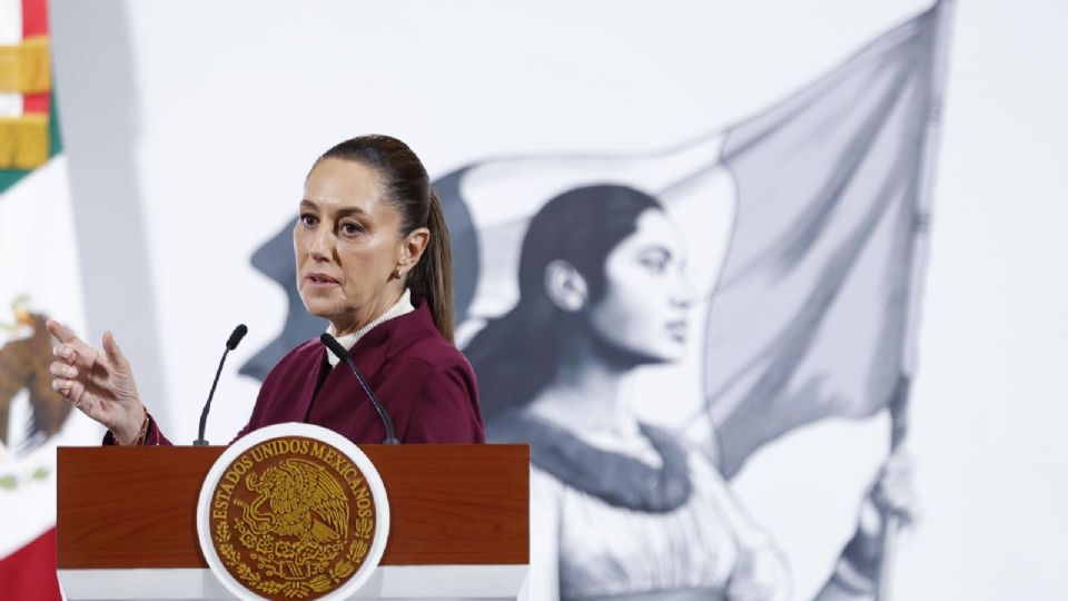 La presidenta de México Claudia Sheinbaum, habló en una rueda de prensa este martes.