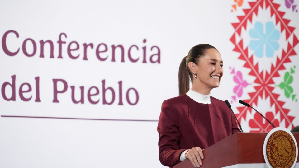 Claudia Sheinbaum, presidenta de México, durante la Conferencia Mañanera.