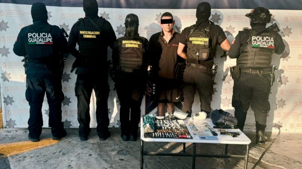 La Policía de Guadalupe detuvo a César “N” de 39 años en la colonia Mirasol.