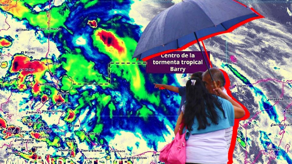 Tormenta Tropical Barry toca tierra en Veracruz.