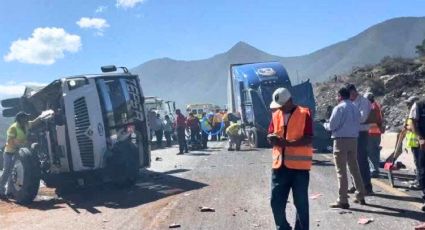 Accidente en la carretera 57 deja dos muertos y 14 lesionados en Artega, Coahuila