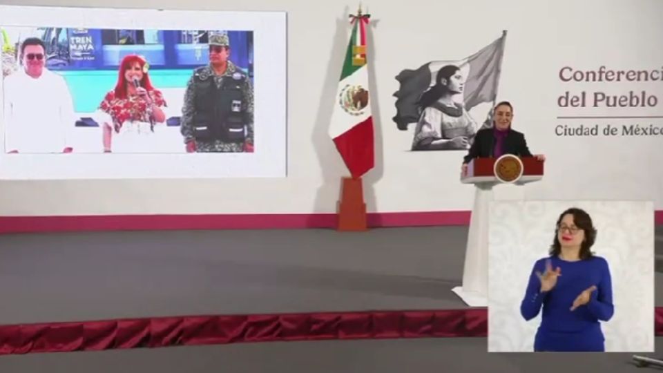 Claudia Sheinbaum, presidenta de México en lsu conferencia matutina.