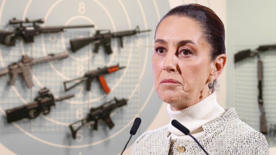 La presidenta Claudia Sheinbaum pide a Donald Trump reciprocidad para frenar el tráfico de armas.