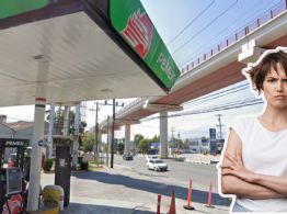 Provoca CNTE largas filas por desabasto de gasolina