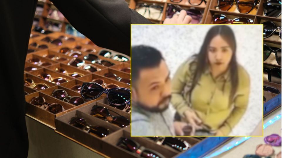 En el video se observa cómo el hombre toma varias piezas del mostrador, mientras que la mujer lo acompaña.