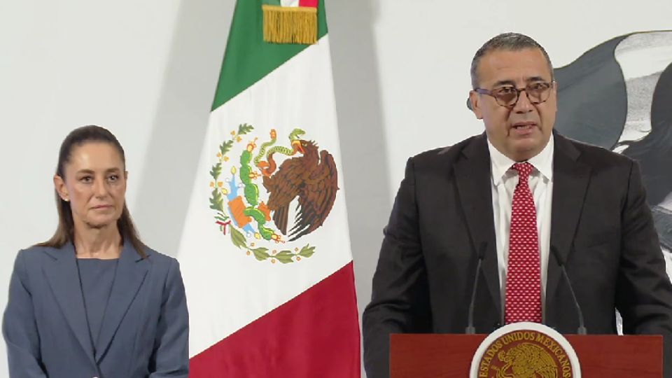 El director general de Bimbo, José Manuel González, durante la conferencia matutina de la presidenta Claudia Sheinbaum.