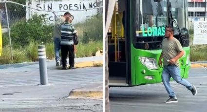 Conmueve chofer en Monterrey por ayudar a adulto mayor a cruzar la calle | VIDEO