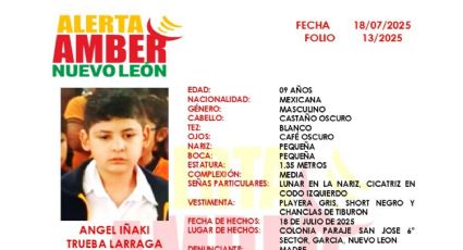 Activa Alerta Amber por Ángel Inaki fue sustraído por ex pareja de su madre en García