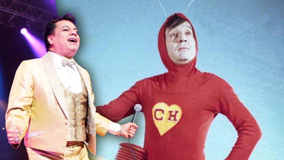 Juan Gabriel se vistió como el Chapulín Colorado para rendirle tributo a Chespirito en 2012.