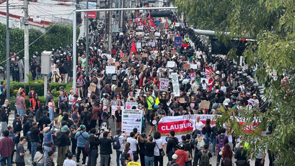 Marcha contra la gentrificación en CDMX.