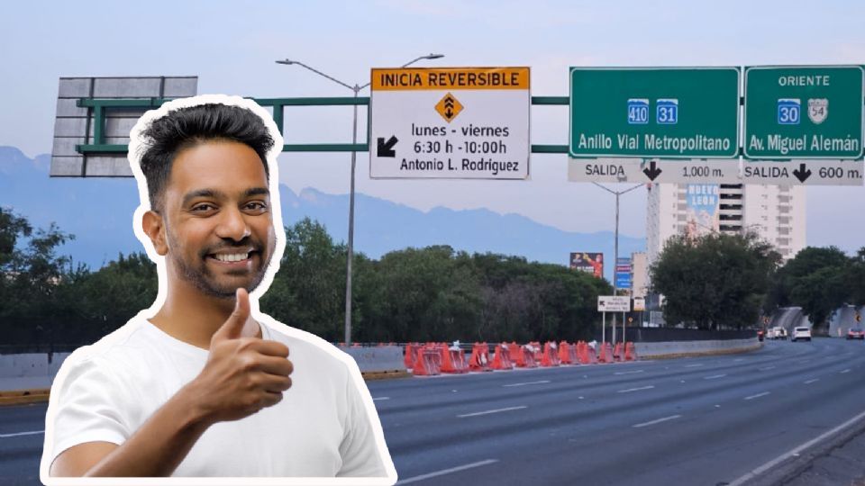 El nuevo carril de contraflujo permitirá reducir tiempos de traslado entre Guadalupe y Monterrey durante las mañanas.