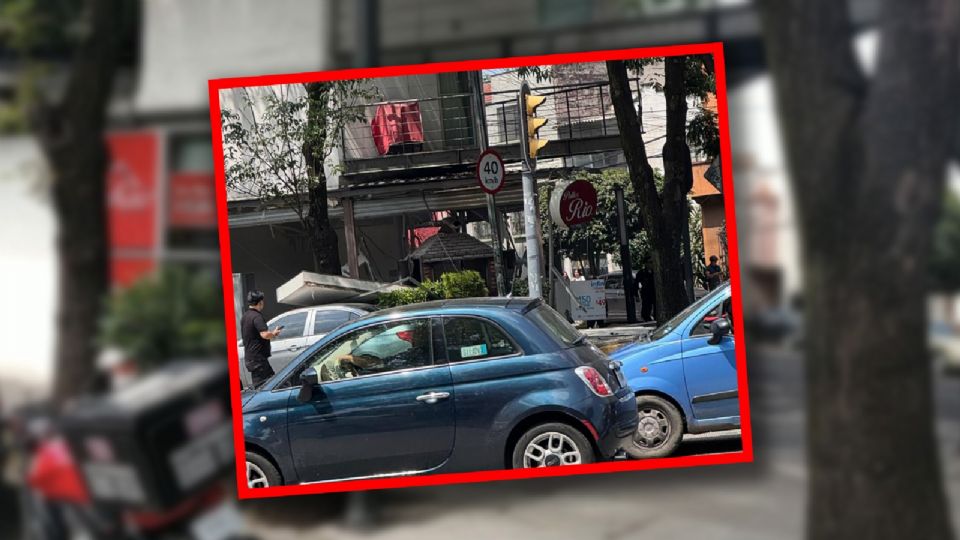 El local de Pollos Río en la colonia Condesa quedó con daños graves.