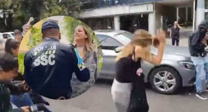 VIDEO | 'Lady Racista' es agredida al salir del Tribunal y le reclaman su ofensa
