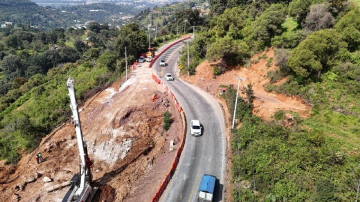 SICT repara hundimiento en carretera Toluca-Taxco: obras concluirán en noviembre de 2025