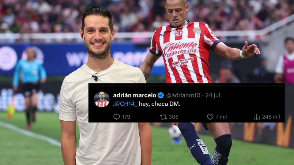 Adrián Marcelo causa revuelo al usar una foto de Chicharito Hernández como imagen de perfil y enviarle un mensaje directo en plena polémica por sus declaraciones en Instagram.
