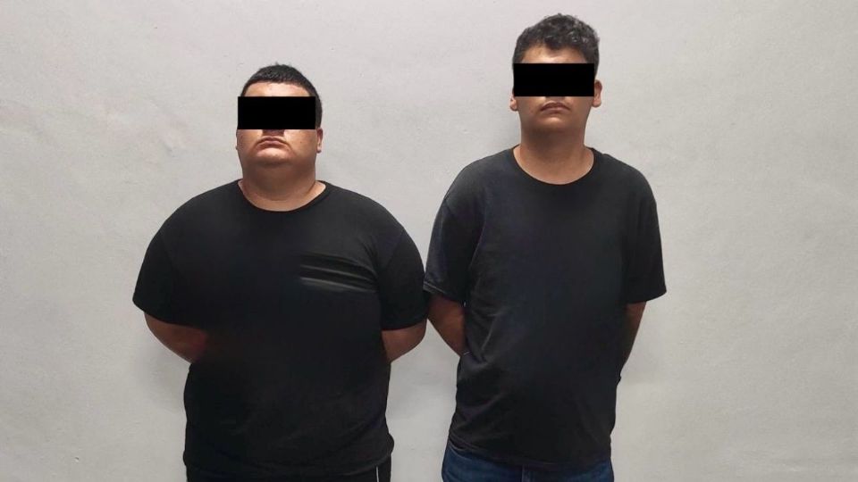 Los detenidos fueron identificados como Armando Jahaziel “N” y Jesús Eliazar “N”.