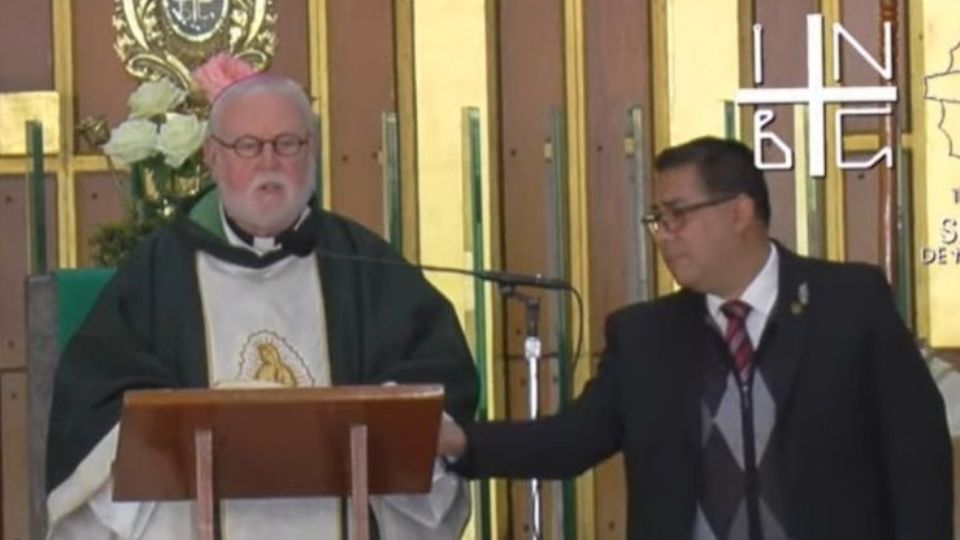 Moneñor Paul Richard Gallager, enviado de El Vaticano, en un mensaje en la Basílica de Guadalupe.