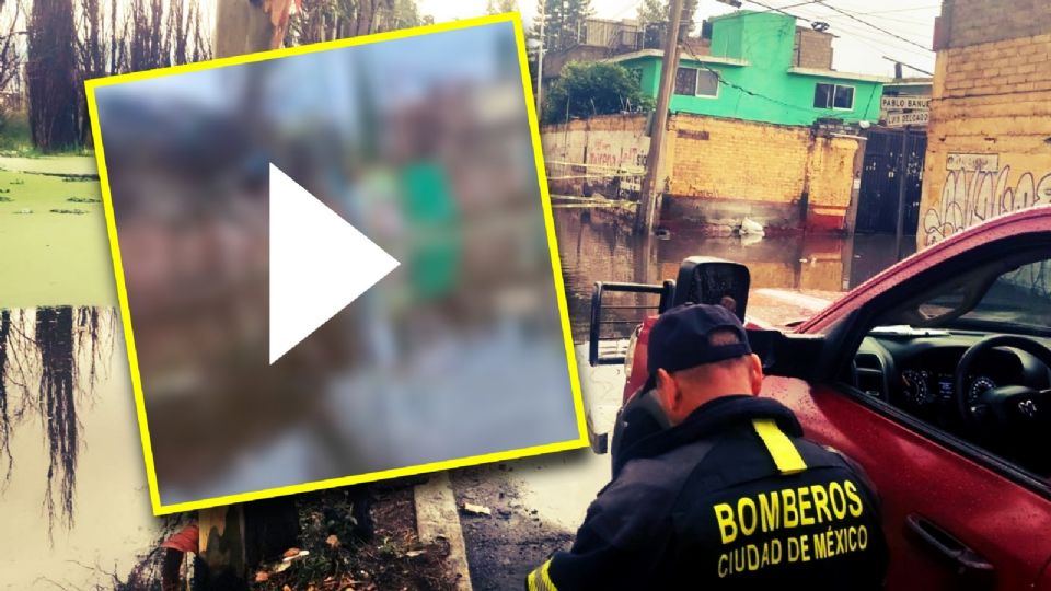 Se desborda canal en Tláhuac y causa inundaciones.