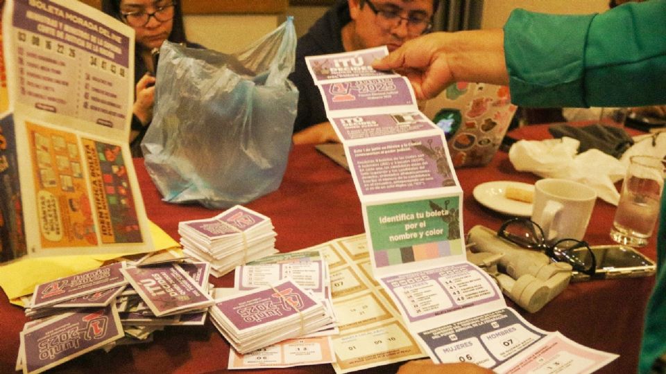 Acordeones de la elección judicial 2025.