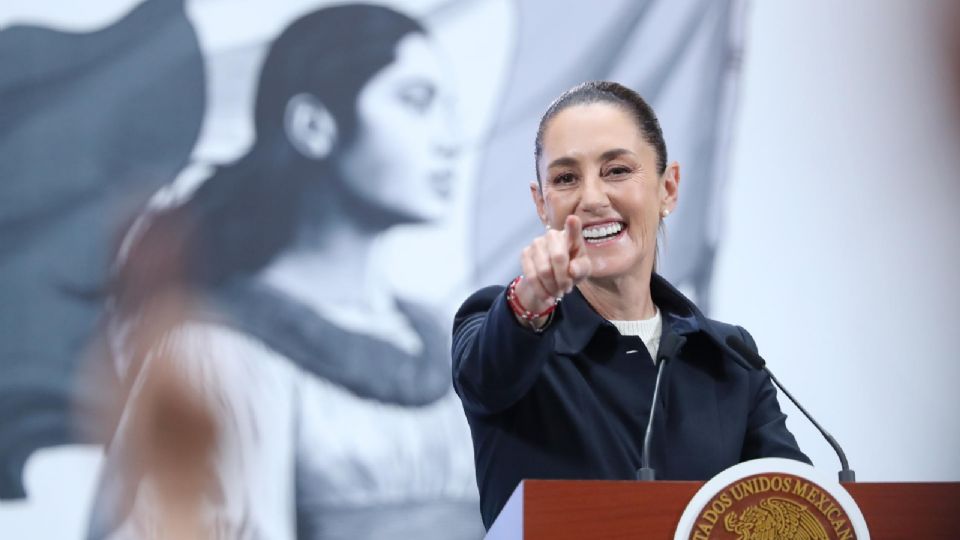 La presidenta de México, Claudia Sheinbaum en Palacio Nacional.