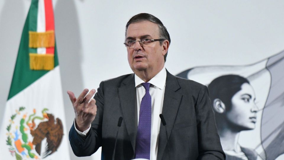 Marcelo Ebrard durante la conferencia matutina.