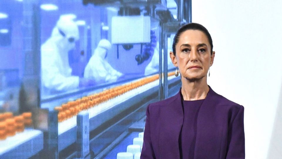 Claudia Sheinbaum, presidenta de México, durante la conferencia matutina realizada en Palacio Nacional.