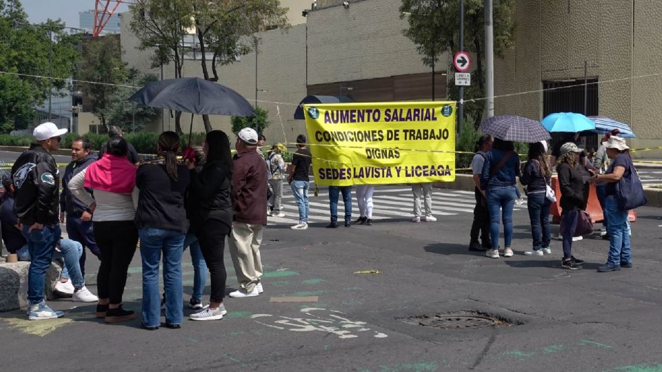 Bloqueo por parte de trabajadores del PJCDMX.