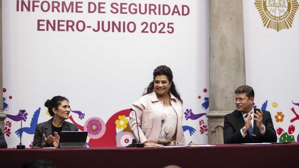 Se brindó el informe de seguridad de la CDMX, de enero a junio 2025.