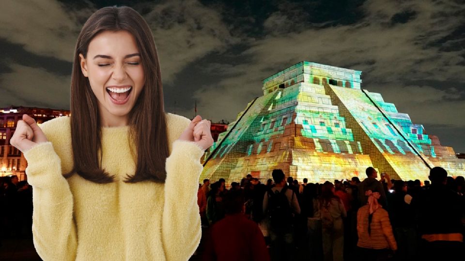 I'Memoria Luminosa 3' en el Zócalo capitalino.