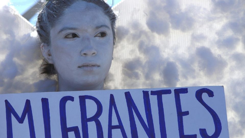 Protesta de migrantes en EU.