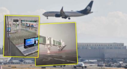 AICM sufre inundaciones tras fuertes lluvias en CDMX; así lució | VIDEOS