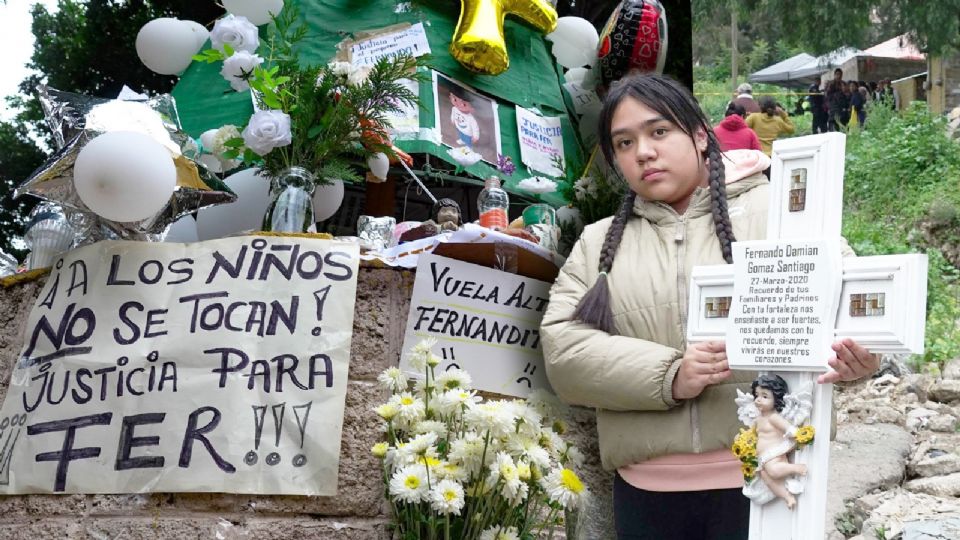 Altar en memoria de Fernandito.