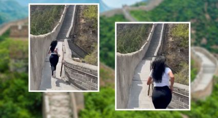 Diputada de Morena, Sandra Anaya, ‘cumple su sueño’ y comparte rutina en la Muralla China