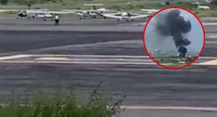 Avión Cessna sufre accidente al aterrizar en el Aeropuerto de Cuernavaca