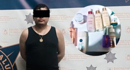 Detienen a hombre por robo de cosméticos en tienda de Guadalupe