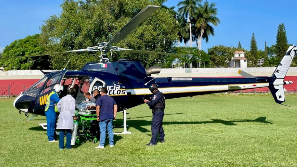 ISSSTE Morelos realiza traslado aéreo.