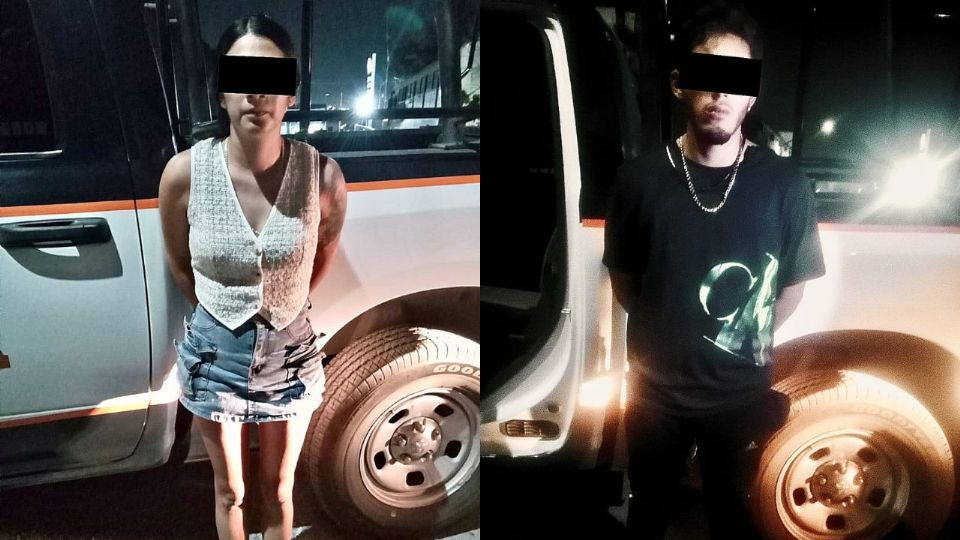 Los detenidos fueron identificados como César “N” de 25 años y Karla 'N' de 28 años.