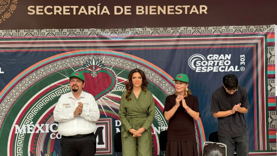 La Lotería Nacional presentó en Nuevo León el billete del sorteo “México con M de Migrante”.