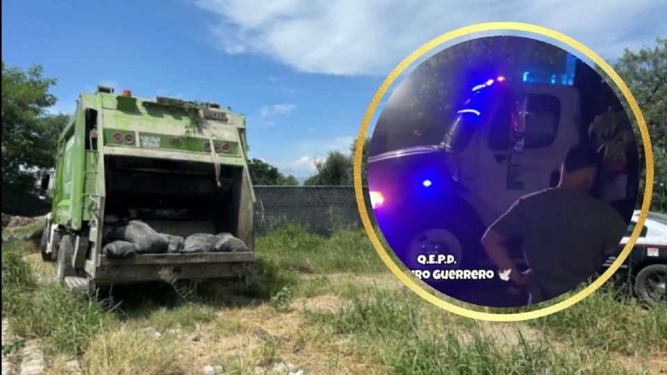 A través de las calles de Escobedo, una caravana de camiones recolectores recorrió en caravana la ruta de la víctima del ataque.