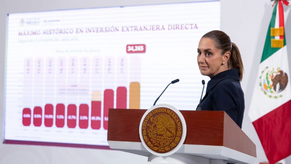 La presidenta Claudia Sheinbaum Pardo destacó una Inversión Extranjera Directa (IED) histórica.