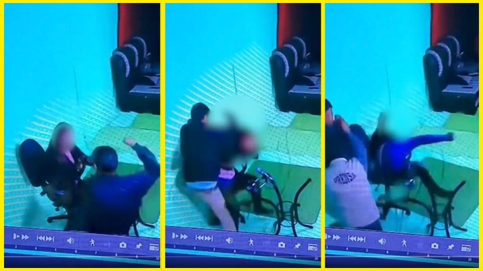 VIDEO | Golpean a conductora de televisión en plena transmisión en vivo