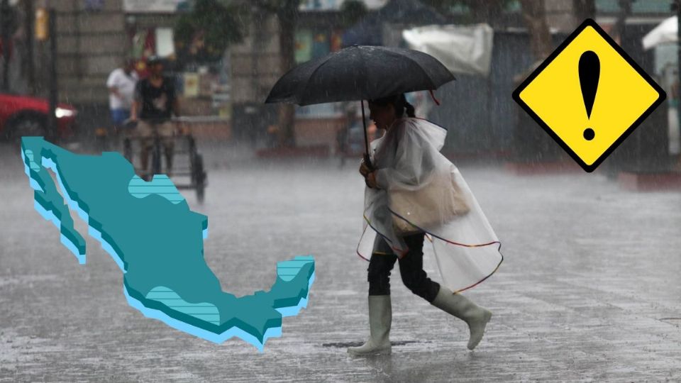 Estados donde habrá lluvias de hasta 100 mm hoy jueves 21 de agosto