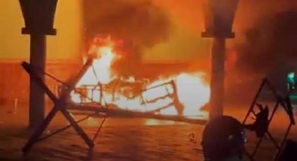 Queman palacio municipal de Tzucacab