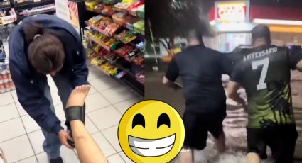 VIDEO | “Lord chanclazo” se hace viral por sufrir fuerte caída en OXXO