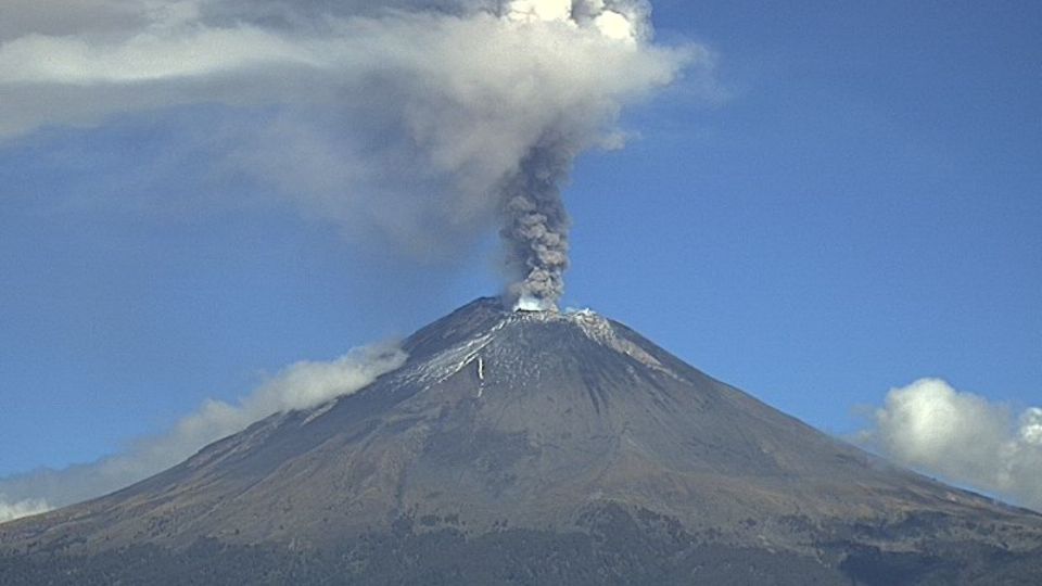 El Popocatépetl tuvo un ligero despertar, que pone en riesgo a estas alcaldías por caída de ceniza.