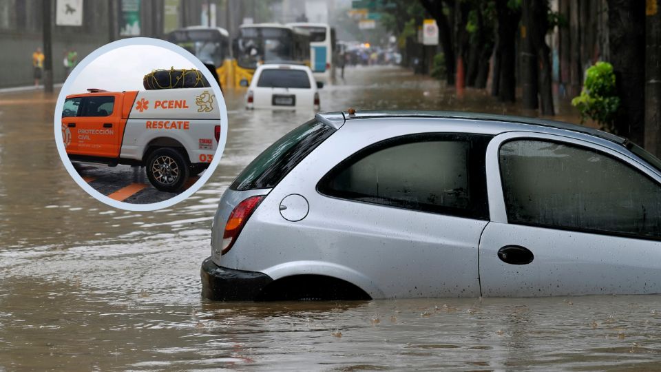 Protección Civil Nuevo León advirtió sobre lluvias fuertes y rachas de viento para este lunes