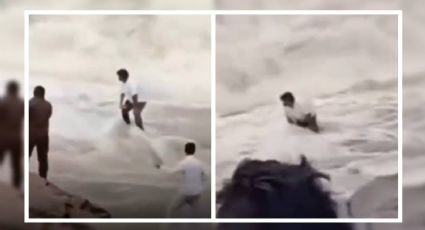 VIDEO | Captan momento exacto cuando youtuber es arrastrado por río en plena transmisión