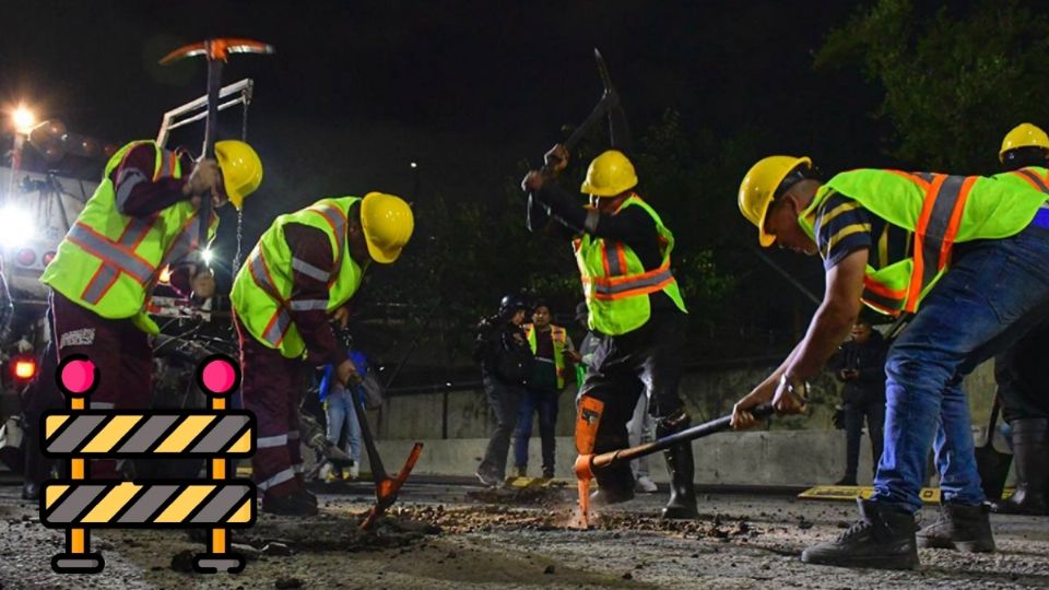 El programa de bacheo nocturno afectará estas avenidas en lo que resta de la semana y principios de septiembre.