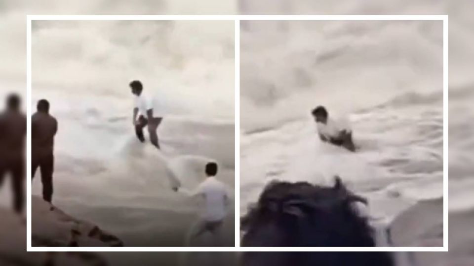 El youtuber grababa un video cuando fue arrastrado por la fuerza del agua