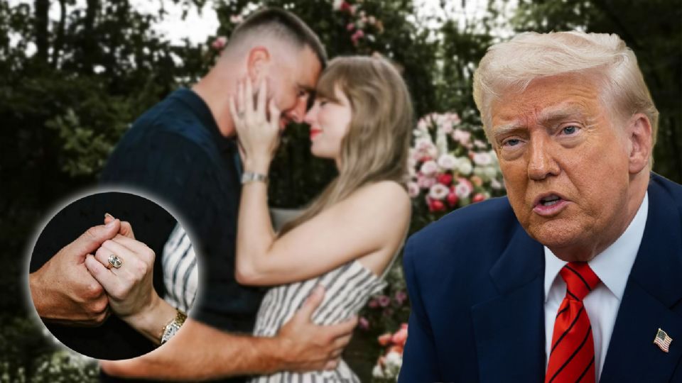 El presidente de EU, Donald Trump, reaccionó al compromiso de Taylor Swift y Travis Kelce.